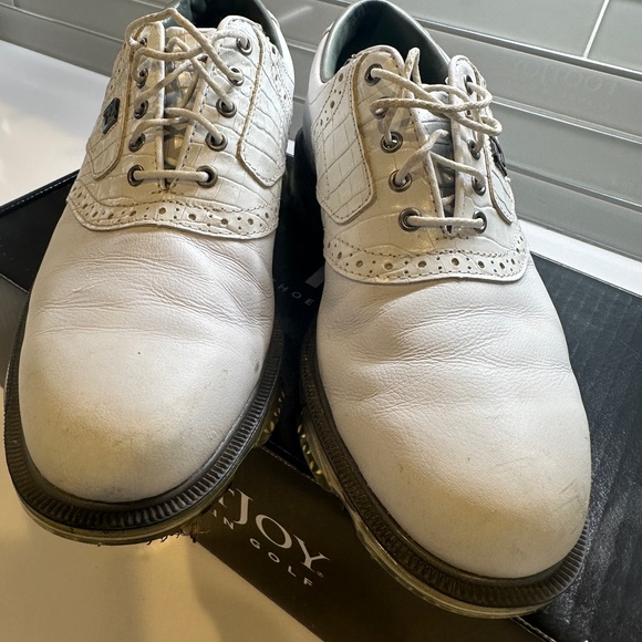 FOOTJOY Dryjoys Tour Golf Shoes White - Picture 3 of 7